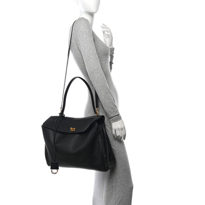 Balenciaga Smooth Calfskin Large Rodeo Top Handle Handbag Black 2 of 10