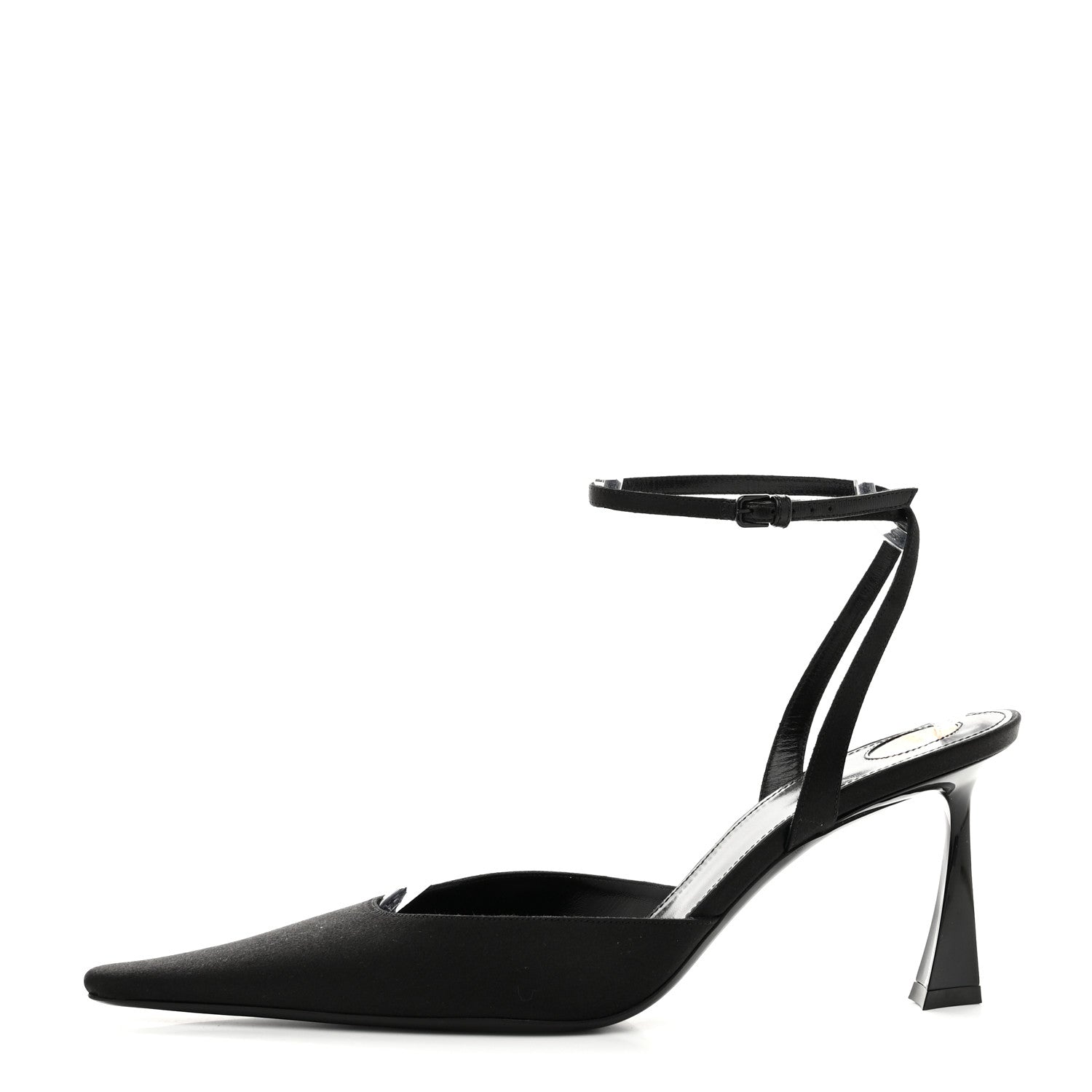 Saint Laurent Satin Crepe Aimee 75 Slingback Pumps 41 Black 1 of 10