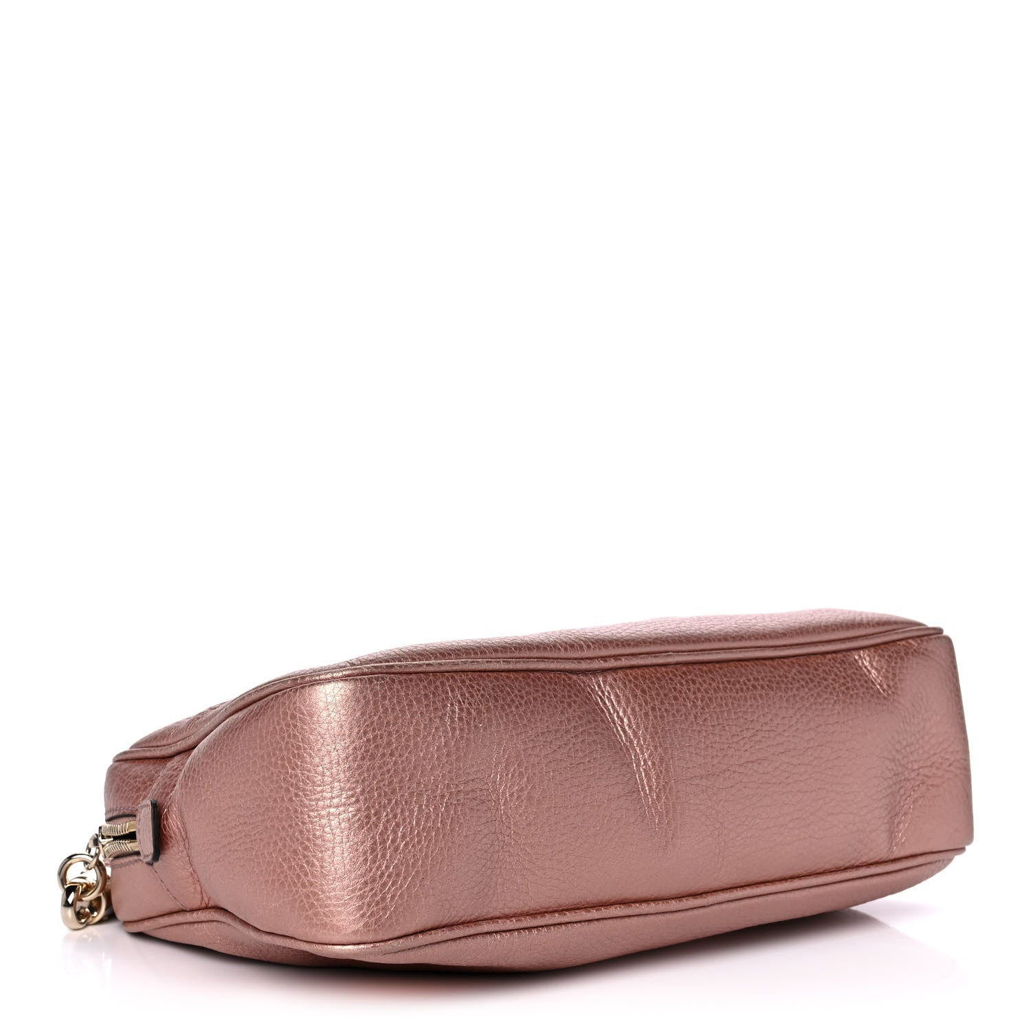 Gucci Metallic Pebbled Calfskin Small Soho Bowler Pink 4 of 11