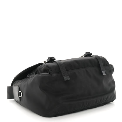 Prada Nylon Vela Double Snap Buckle Messenger Bag Black 4 of 10