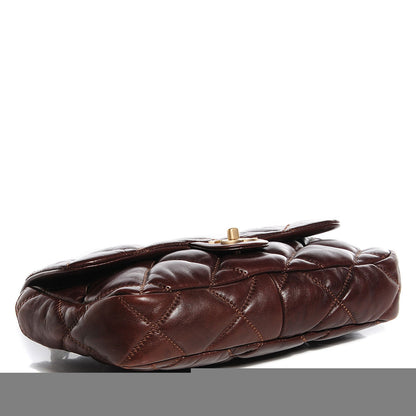 Chanel Lambskin Bubble Quilt Flap Bag Brown 2 of 15