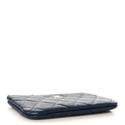 Chanel Caviar Quilted Small Cosmetic Case Navy Blue 4 of 7