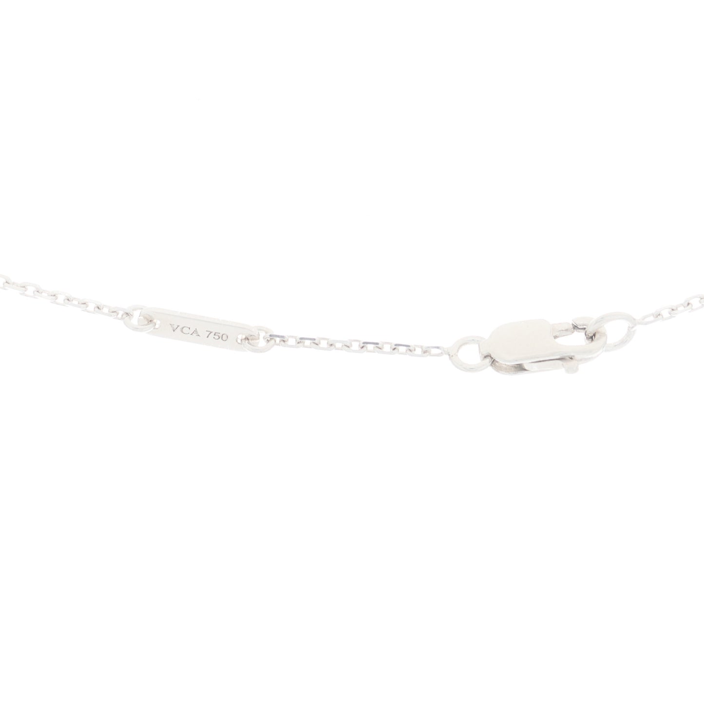 18K White Gold Turquoise Sweet Alhambra Butterfly Pendant Necklace