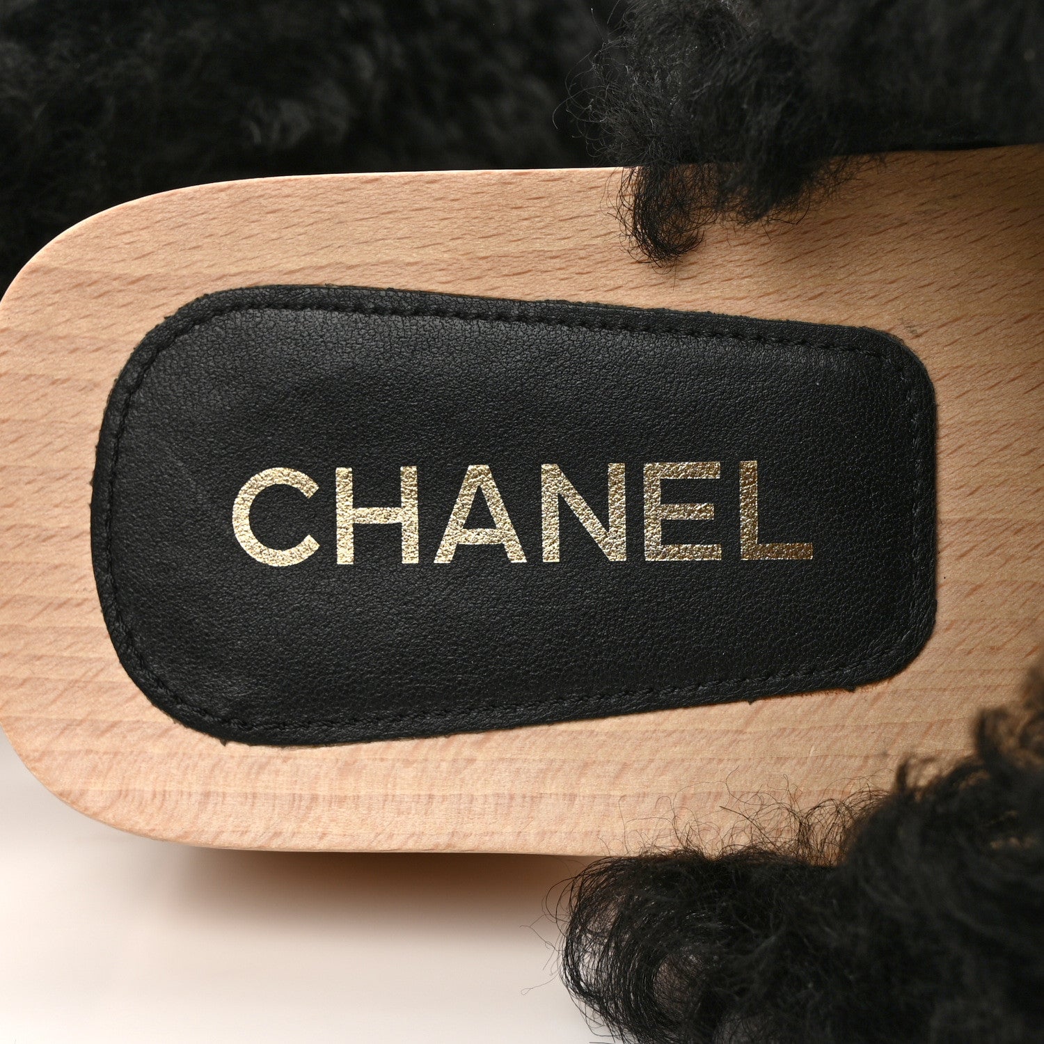 Chanel Shearling Lambskin Clogs 40 Black 8 of 8