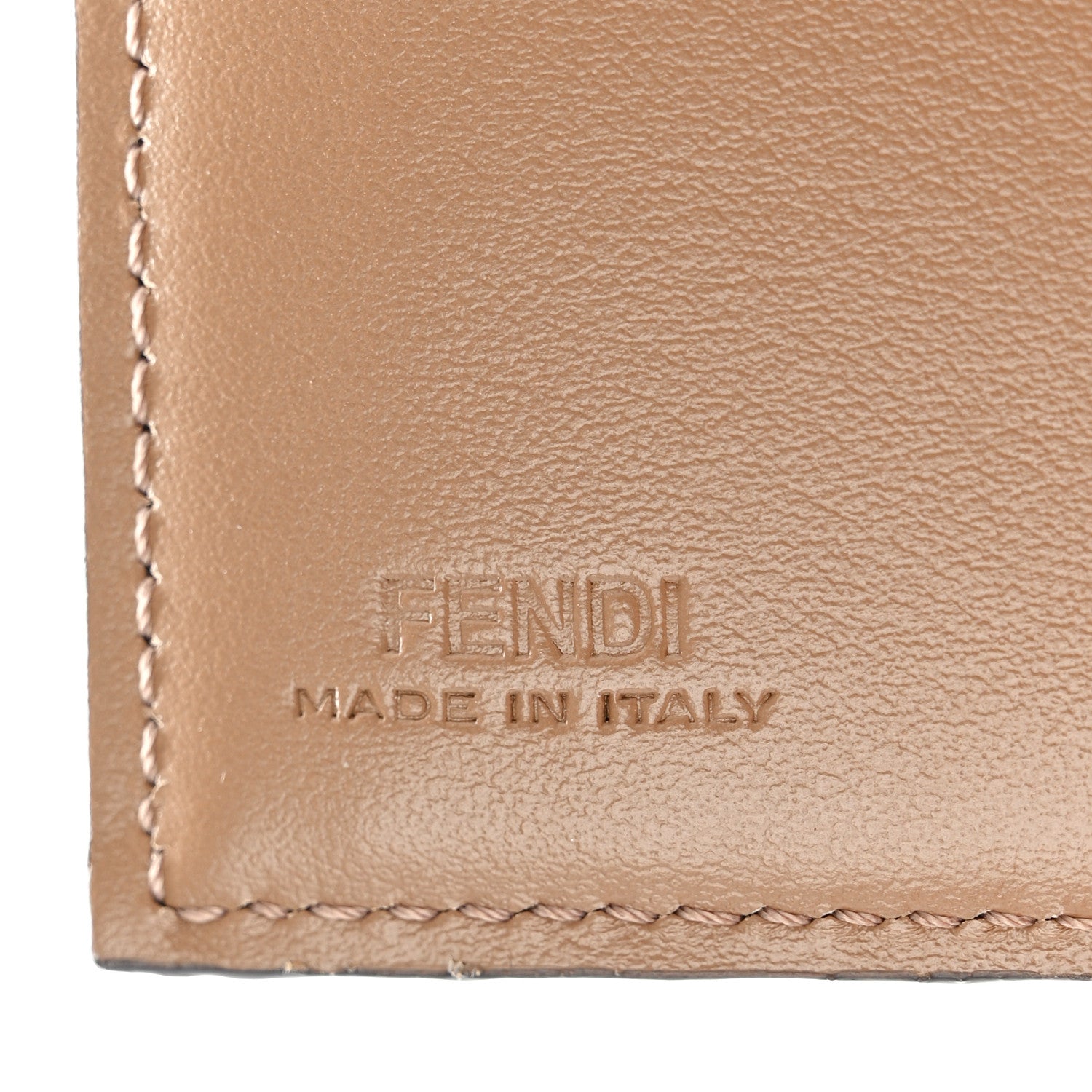 Fendi Fabric Jacquard FF 1974 Small Wallet Tobacco Moro 6 of 9