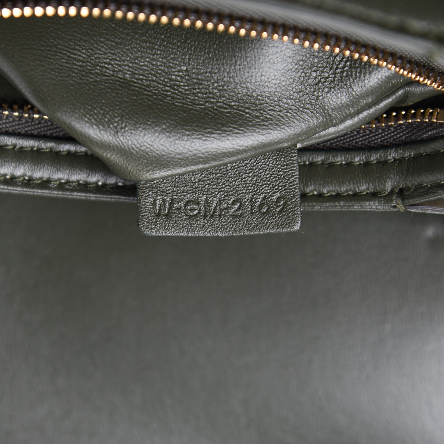 Celine Shiny Calfskin Medium Triomphe Dark Olive 13 of 14