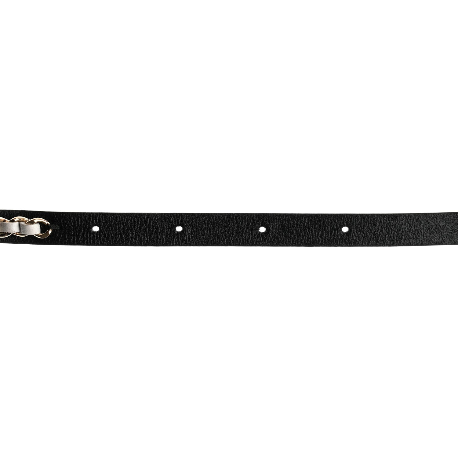 Chanel Calfskin Metal CC Chain Belt 70 28 Black White 3 of 5