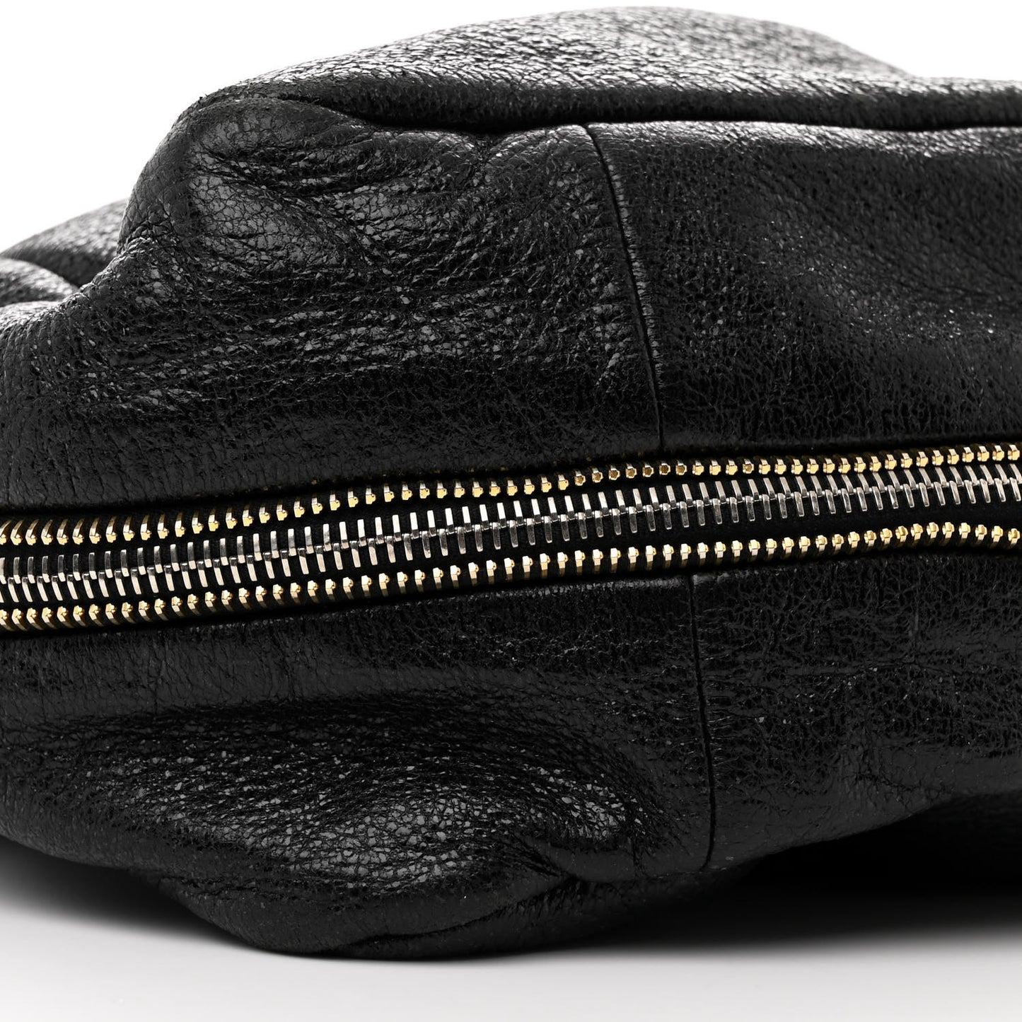 Cervo Lux Side Zipper Tote Black