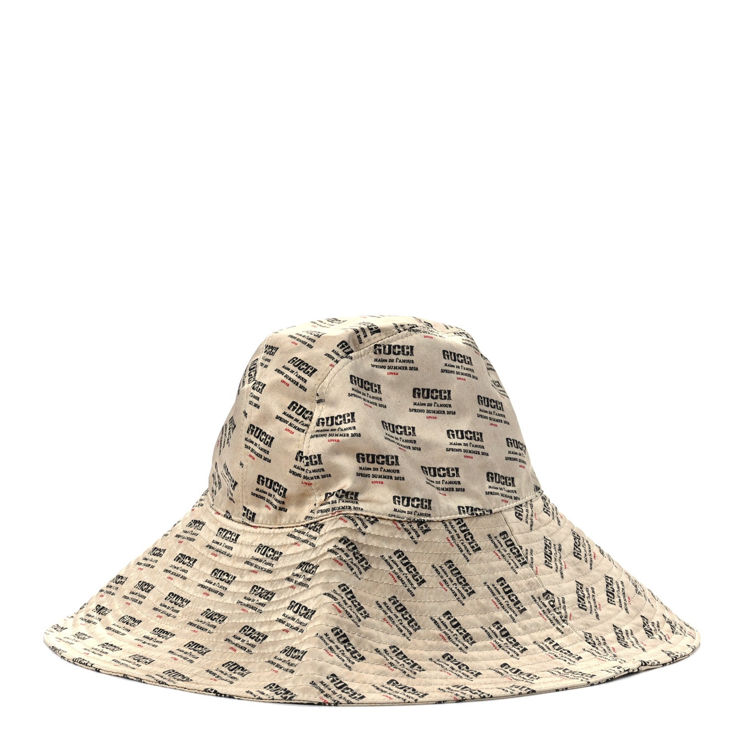 Gucci Silk Stamp Print Bucket Hat 1 of 8