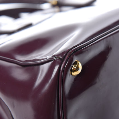Prada Saffiano Vernice Medium Galleria Double Zip Tote Granato 13 of 15