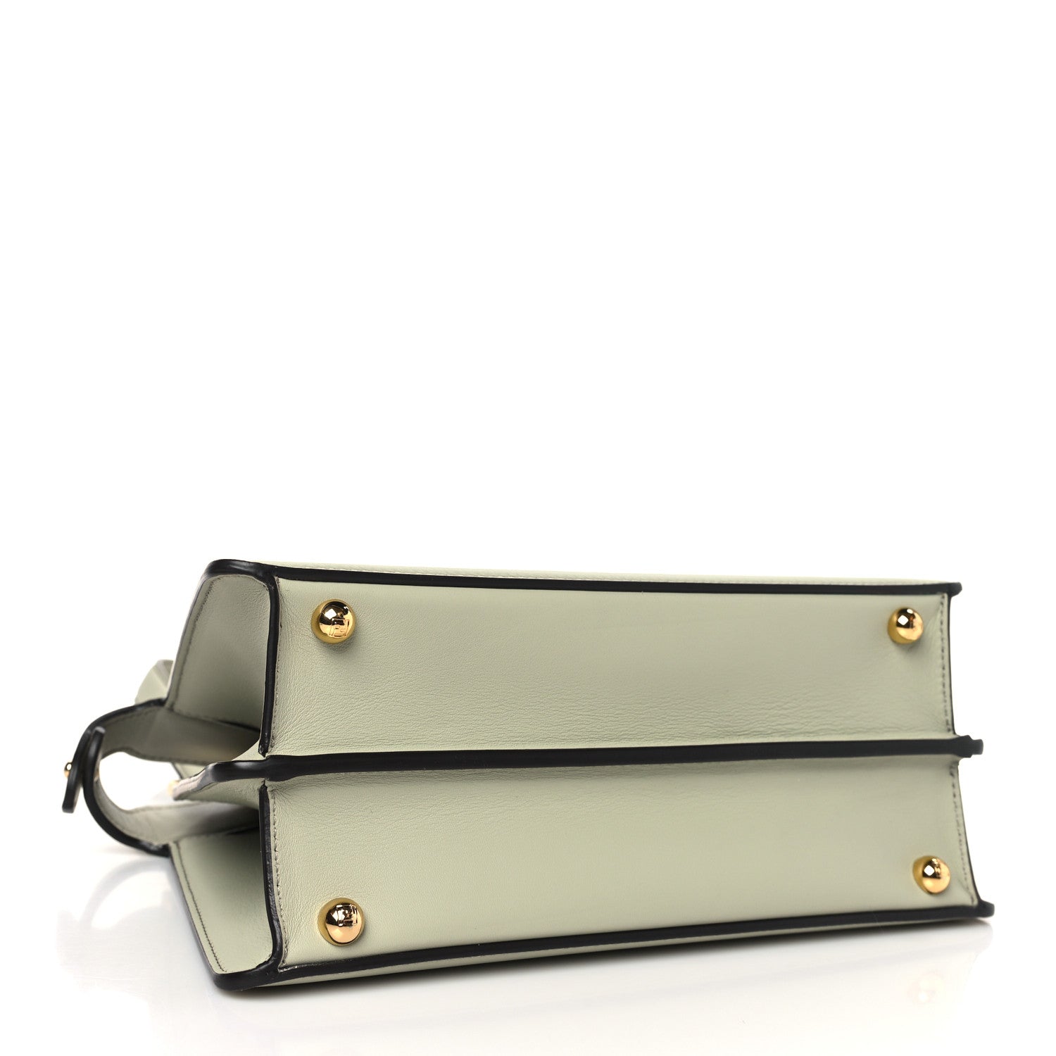 Fendi Vitello Seta Shiny Nappa Small Peekaboo I SEE U Satchel Green Tea 4 of 8