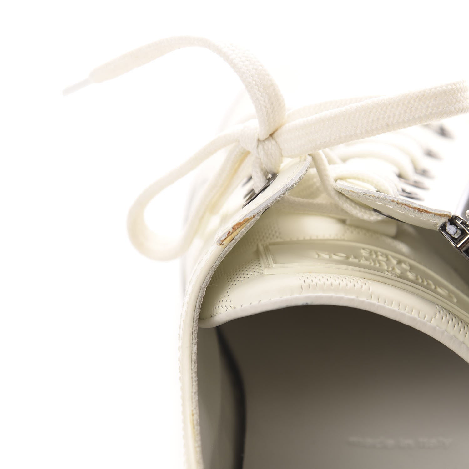 Louis Vuitton Calfskin Suede Damier Infini Mens Aventure Zip Up Sneaker 9 White 8 of 12