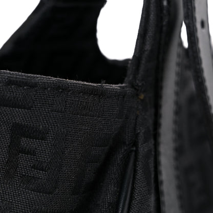 Fendi Zucchino Vitello Shoulder Bag Black 10 of 23