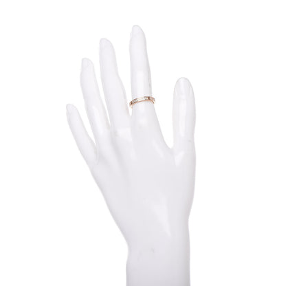 Cartier 18K Pink Gold Diamond 2.6mm LOVE Paved Band Ring 50 5.25 2 of 5
