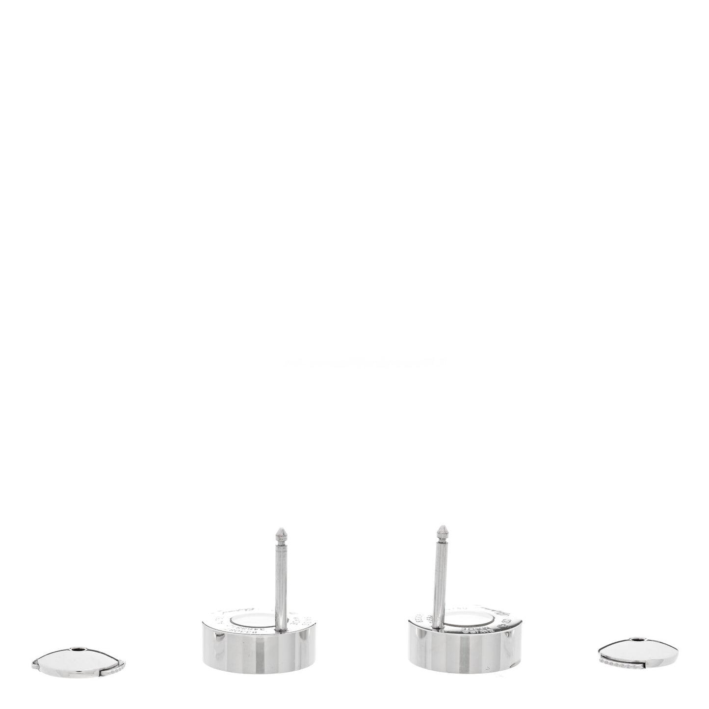 18K White Gold Happy Diamonds Icons Round Earrings