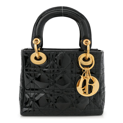 Christian Dior Patent Cannage Mini Lady Dior Black 1 of 15