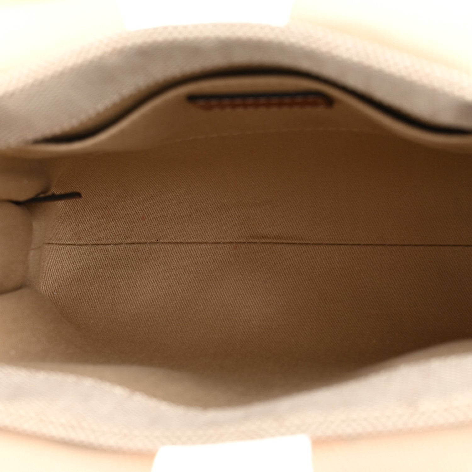 Chloe Cotton Calfskin Small Woody Ribbon Tote White Brown 8 of 15