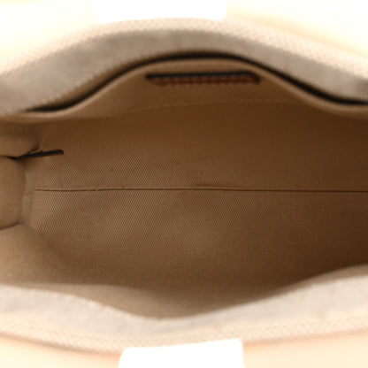 Chloe Cotton Calfskin Small Woody Ribbon Tote White Brown 8 of 15