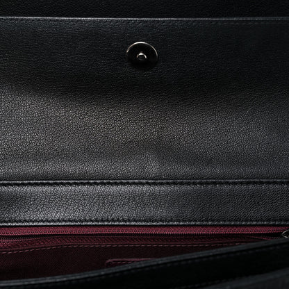 Chanel Goatskin Quilted Large Perfect Edge Flap Black 8 of 10