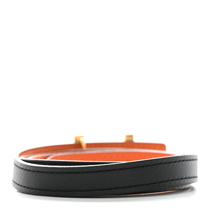 Hermes Swift Epsom 13mm Focus Belt 70 28 Black Orange 2 of 6