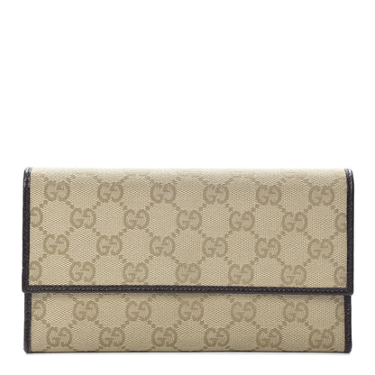 Gucci Monogram Continental Flap Wallet Brown 1 of 9