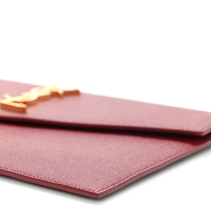 Saint Laurent Grain De Poudre Uptown Pouch Red 9 of 9