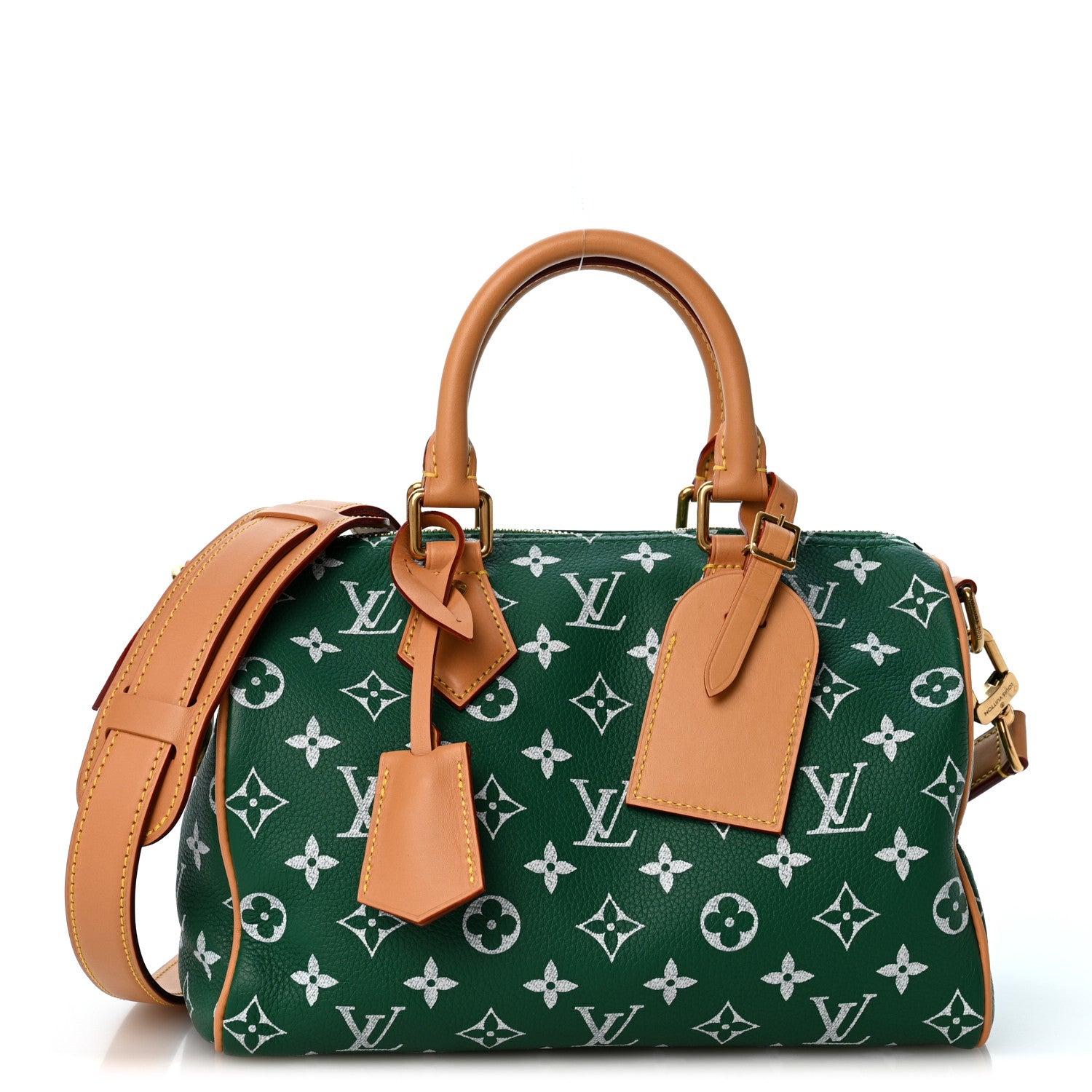 Louis Vuitton Calfskin Monogram Speedy P9 Bandouliere 25 Green 1 of 12