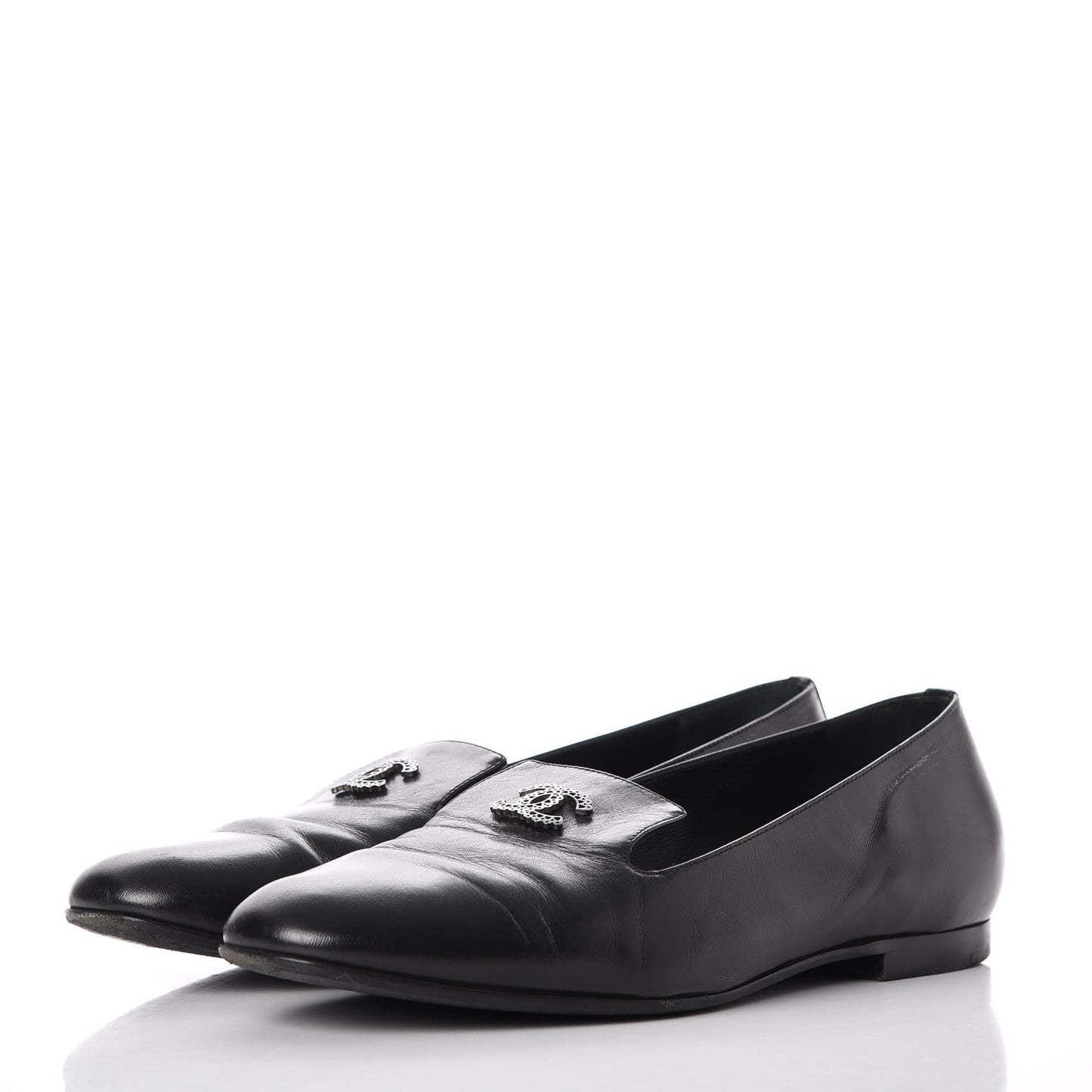 Lambskin CC Loafers 36.5 Black