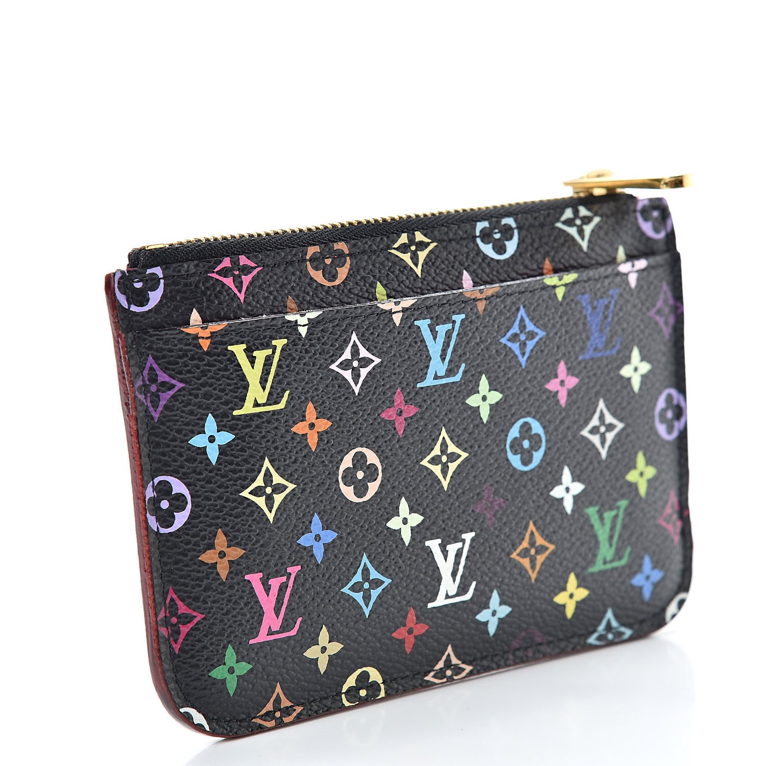 Louis Vuitton Monogram Multicolor Key Pouch Black Grenade 3 of 9
