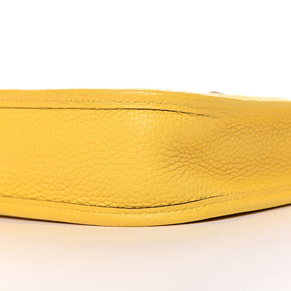 Hermes Taurillon Clemence Amazone Evelyne TPM Jaune De Naples White 10 of 11