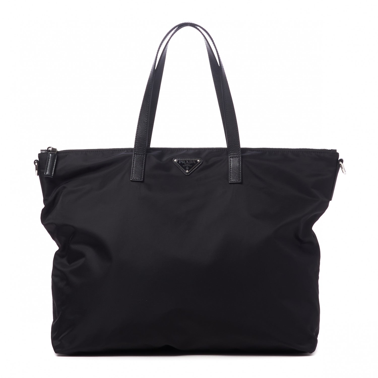 Prada Tessuto Nylon Saffiano Shopping Tote Black 1 of 8