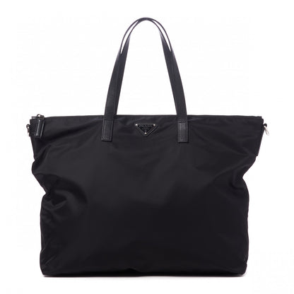 Prada Tessuto Nylon Saffiano Shopping Tote Black 1 of 8