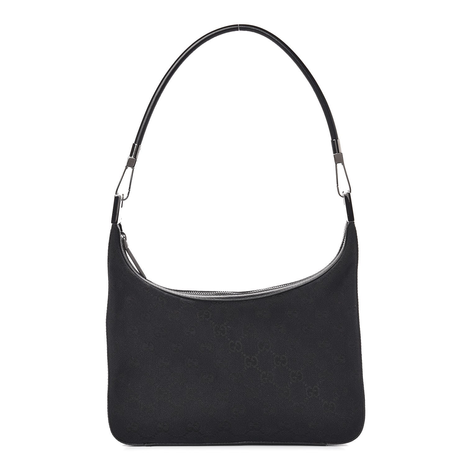 Gucci Monogram GG Clasp Hobo Black 1 of 14