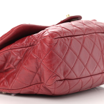 Chanel Glazed Calfskin Castle Rock Large Flap Red 9 of 11