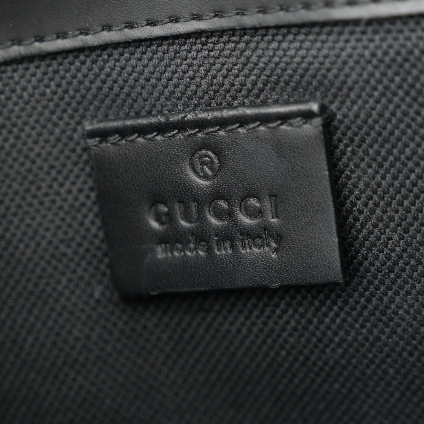 GG Supreme Monogram Web Slim Belt Bag Black Grey
