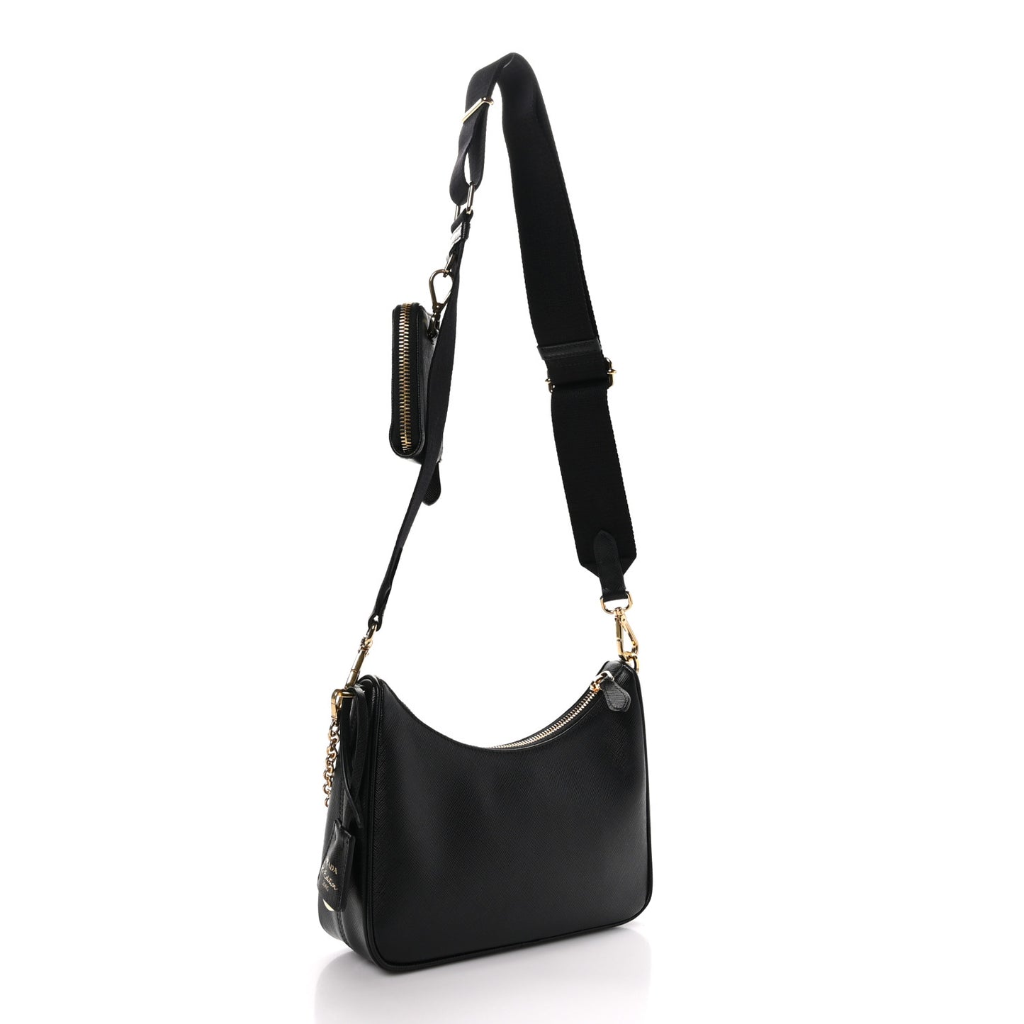 Saffiano Lux Re-Edition 2005 Shoulder Bag Black