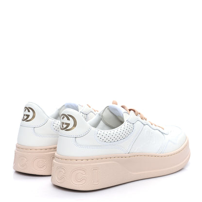 Gucci Calfskin GG Tennis Embossed Womens Platform 55mm Sneakers 40 White 5 of 10