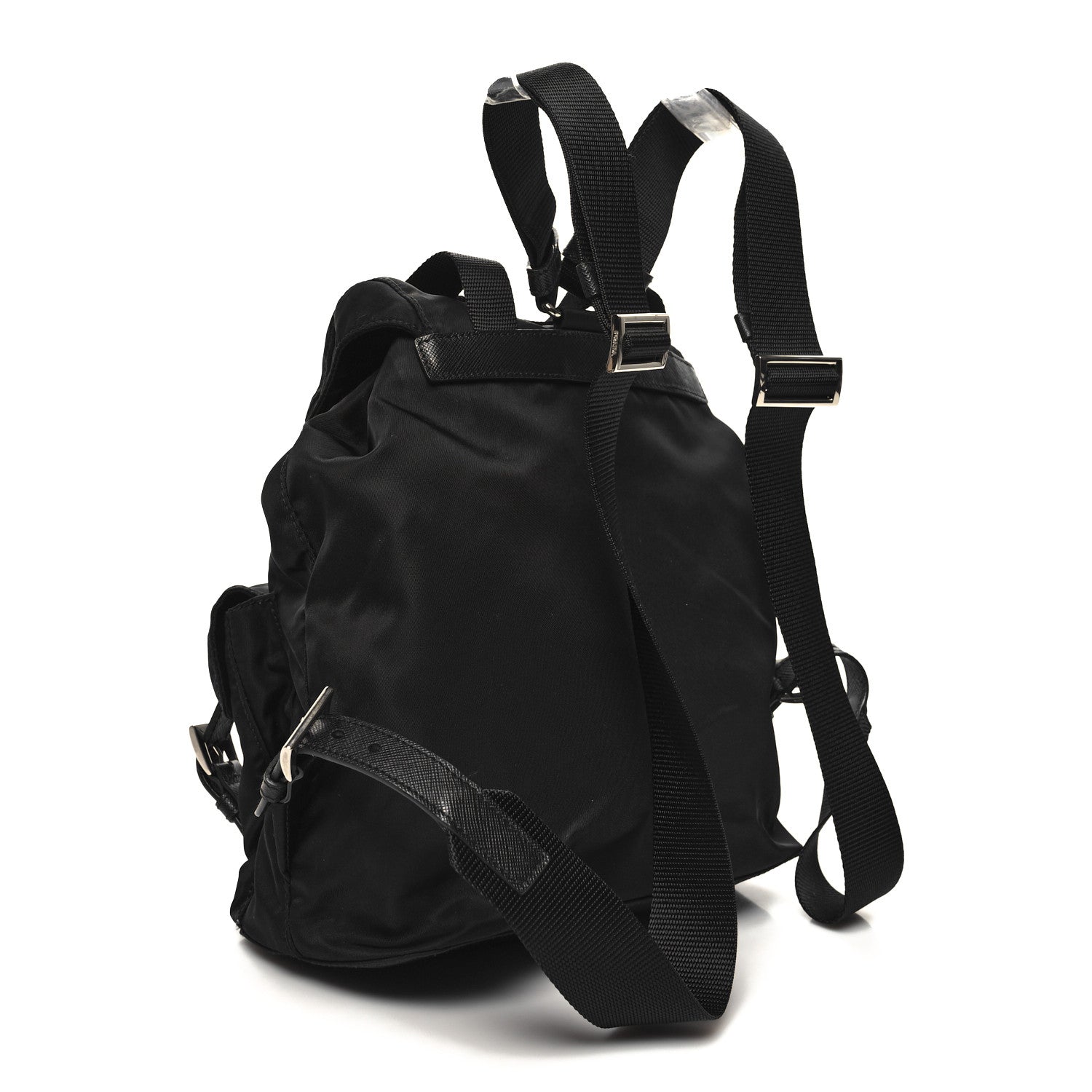 Prada Tessuto Nylon Saffiano Small Backpack Black 3 of 10
