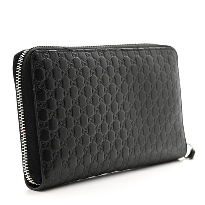 Gucci Microguccissima Large Zip Around Organizer Wallet Black 3 of 11
