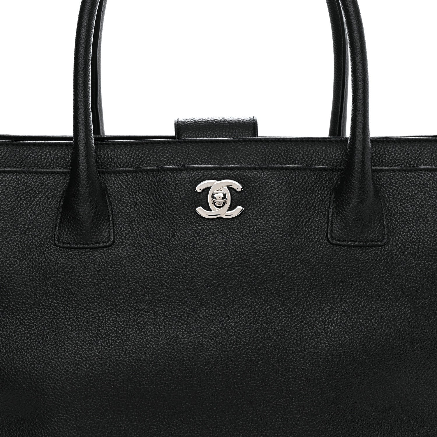 Chanel Calfskin Cerf Executive Shopper Tote Black 8 of 10