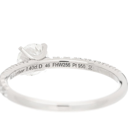 Cartier Platinum Diamond .40ct Etincelle De Cartier Solitaire Engagement Ring 46 3.75 6 of 7