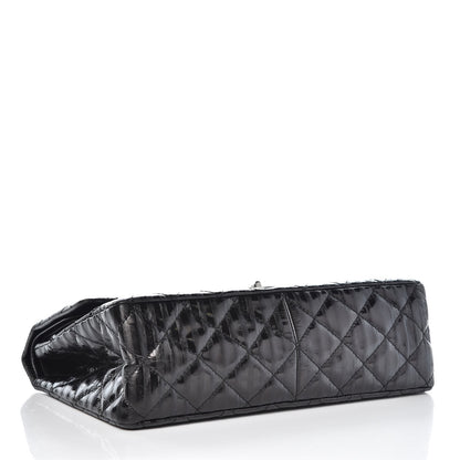 Chanel Metallic Calfskin Striped 2.55 Reissue 227 Flap Black 4 of 8