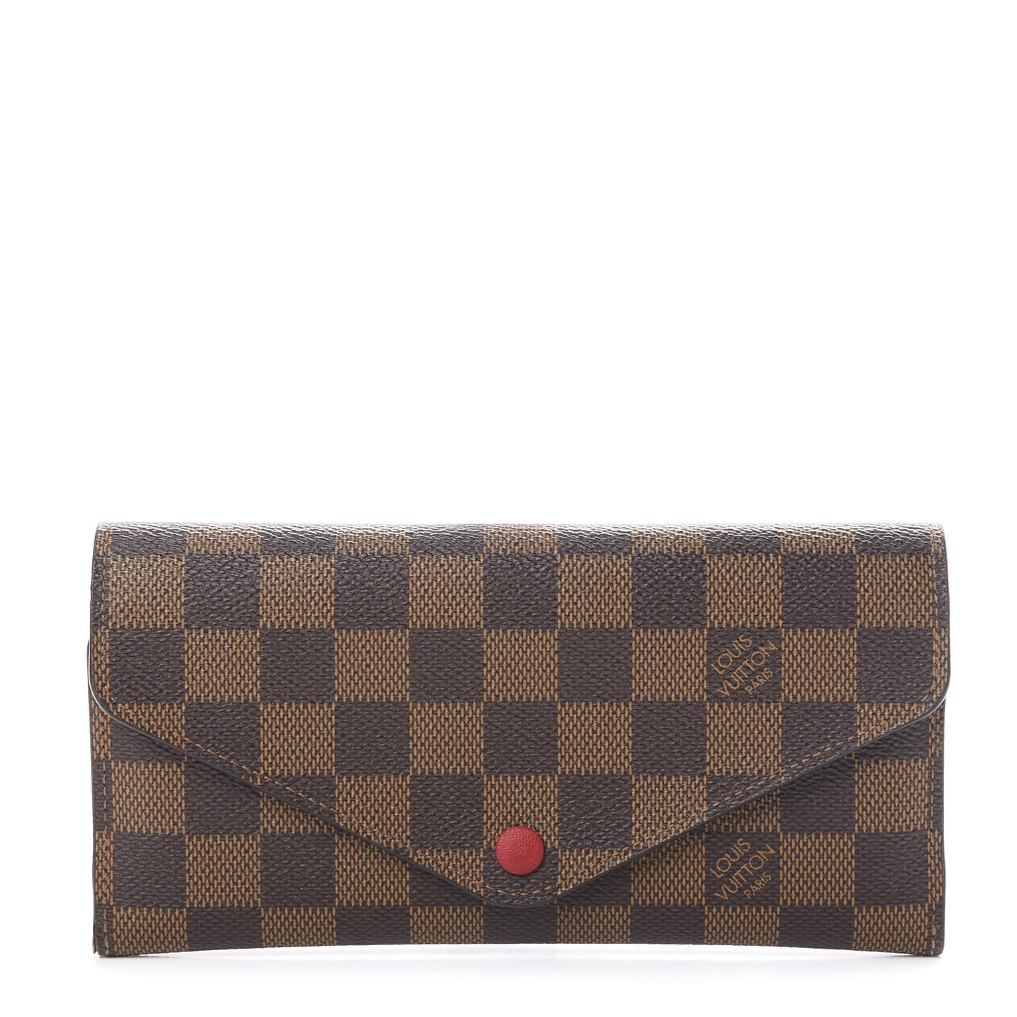 Damier Ebene Josephine Wallet Red