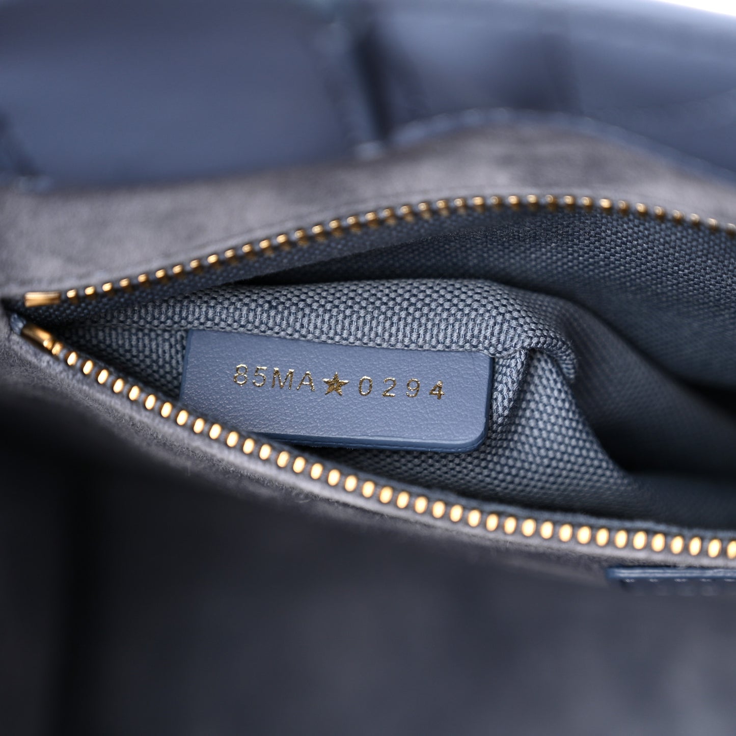 Calfskin Macro Cannage Small Book Tote Denim Blue