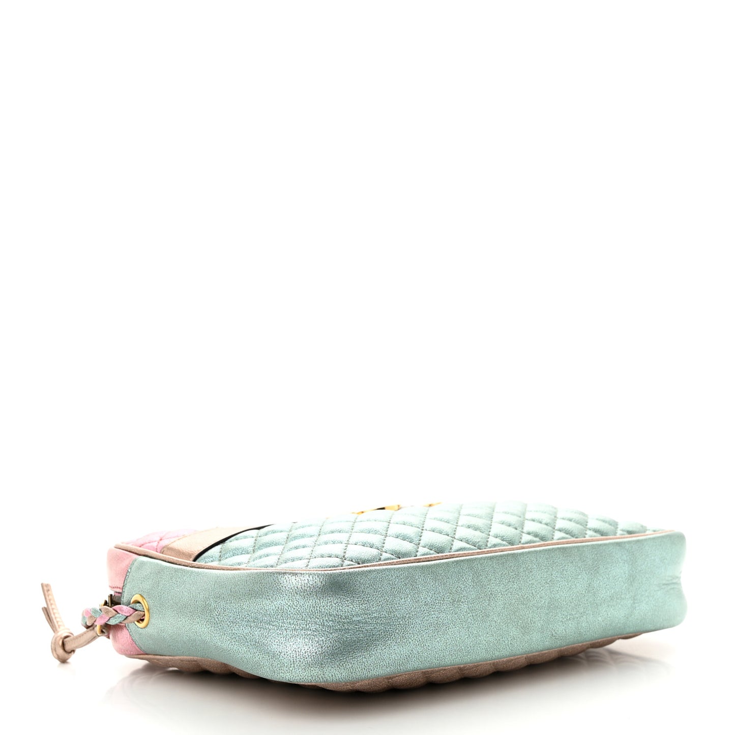 Laminated Nappa Trapuntata Small Zumi Shoulder Bag Rosa