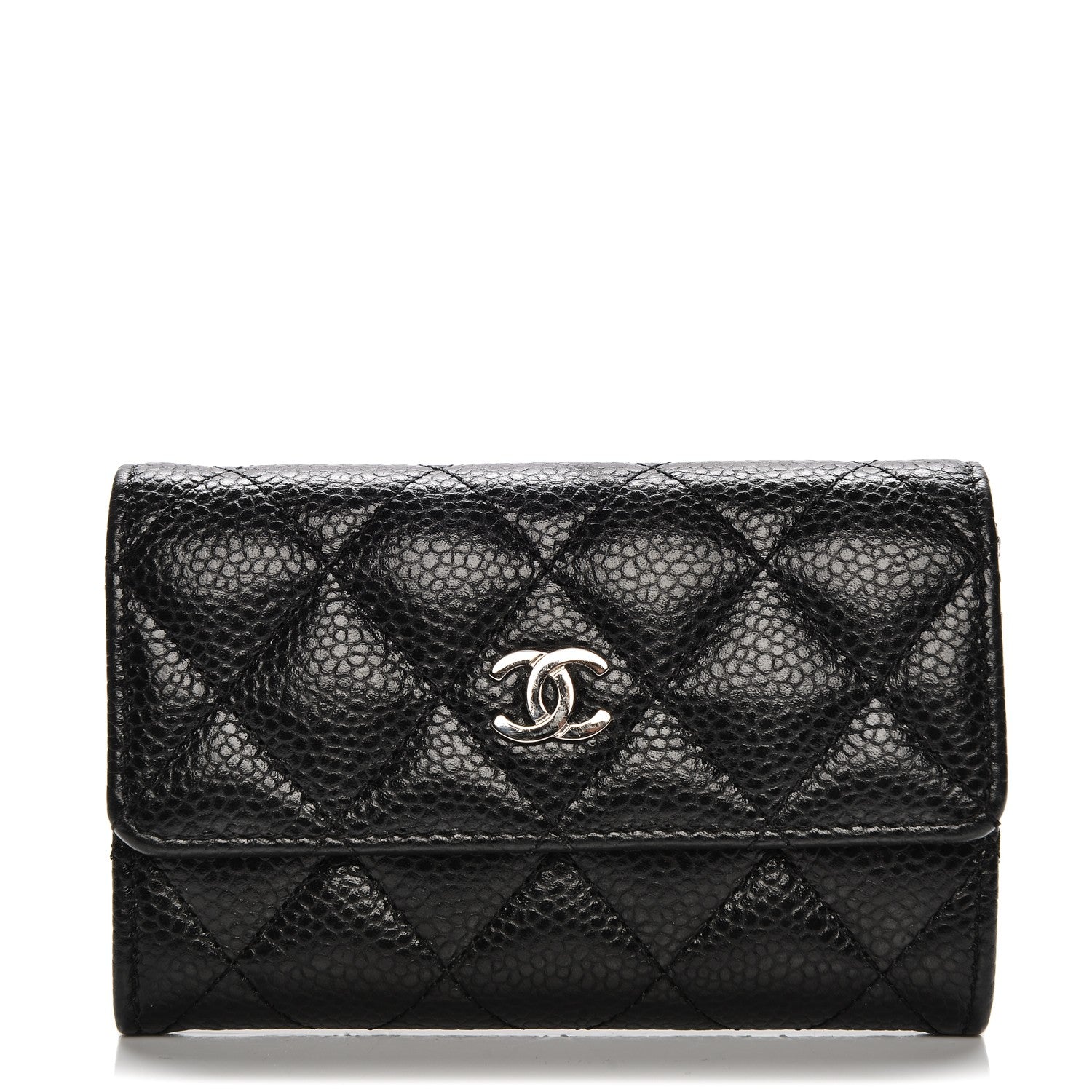 Chanel Caviar Quilted Flap Card Holder Black 1 of 7