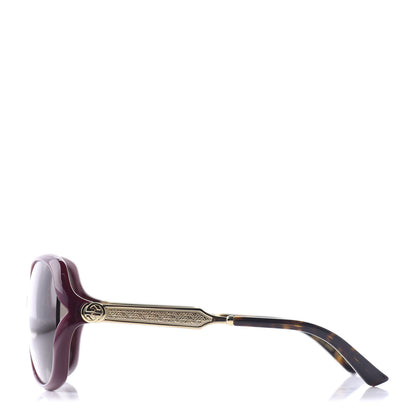 Gucci Acetate Oversized Butterfly Sunglasses GG 0076S Purple 3 of 10