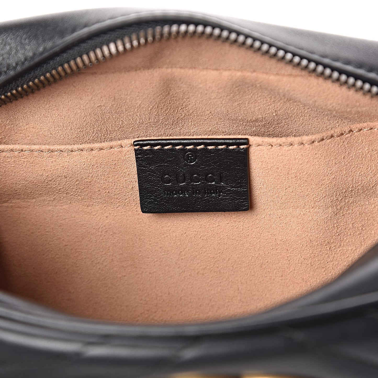 Calfskin Matelasse Small GG Marmont Chain Shoulder Bag Black