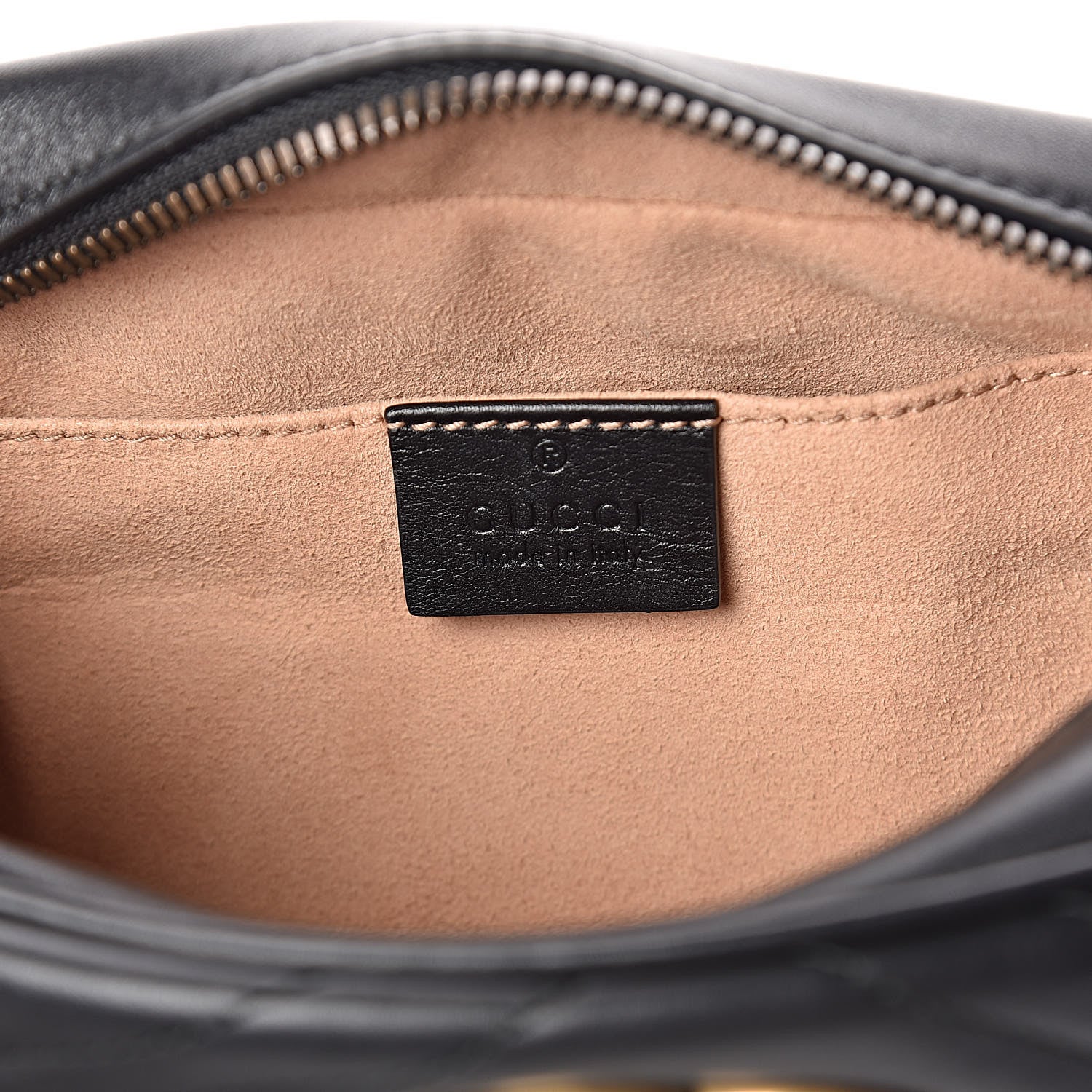 Gucci Calfskin Matelasse Small GG Marmont Chain Shoulder Bag Black 6 of 10
