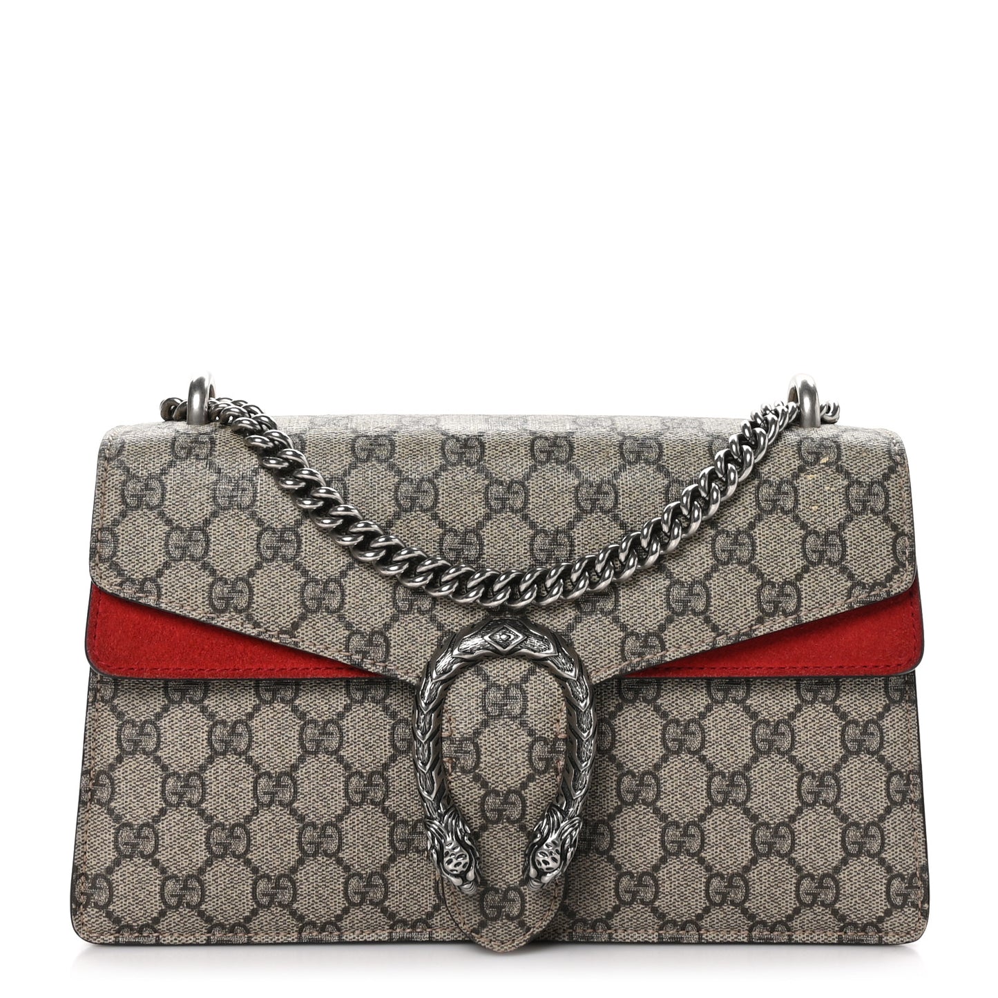 GG Supreme Monogram Small Dionysus Shoulder Bag Red
